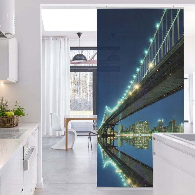 Raumteiler - Abstract Manhattan Bridge 250x120cm
