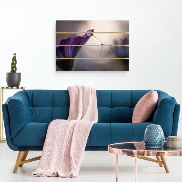 Moderne Holzbilder Purple Rain
