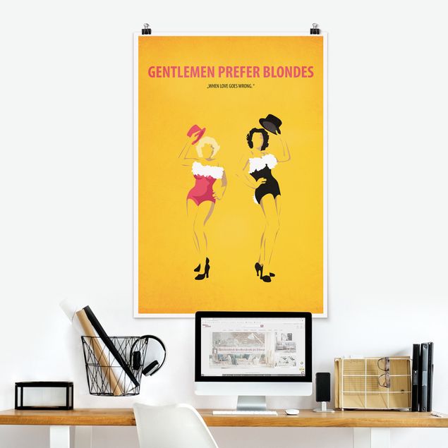 Poster Illustration Filmposter Gentlemen prefer blondes