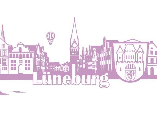 Stadt Lüneburg - Wandtattoo Skyline - No.FB83 Lüneburg Skyline Wandtattoo