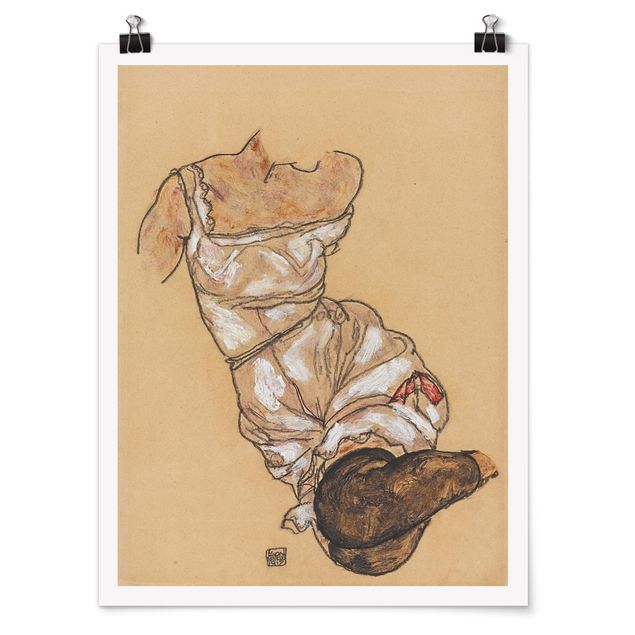 Bilder für die Wand Egon Schiele - Weiblicher Torso in Unterwäsche