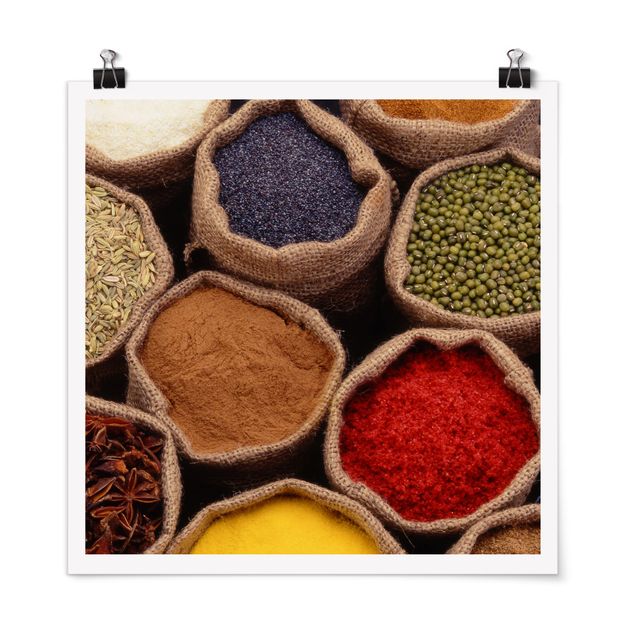 Poster - Colourful Spices - Quadrat 1:1