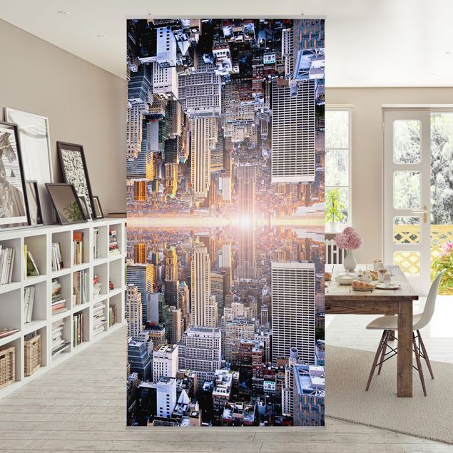 Vorhang Raumteiler New York City Spiegelung