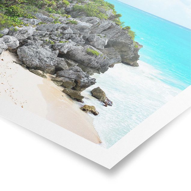 Poster - Karibikküste Tulum Ruinen - Quadrat 1:1
