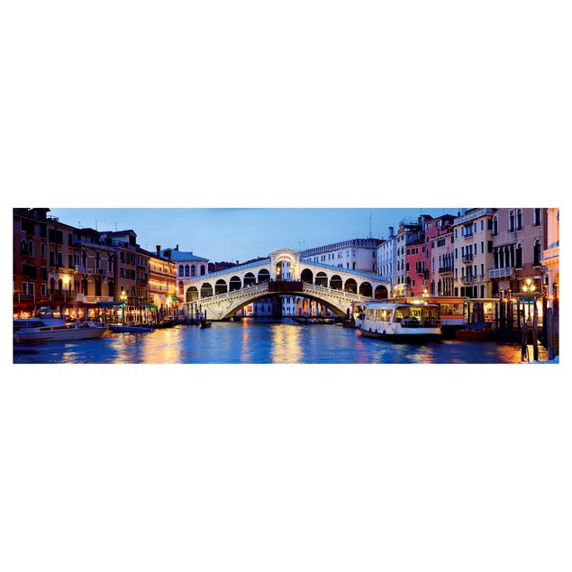 Küchenrückwand Blau Rialtobrücke in Venedig