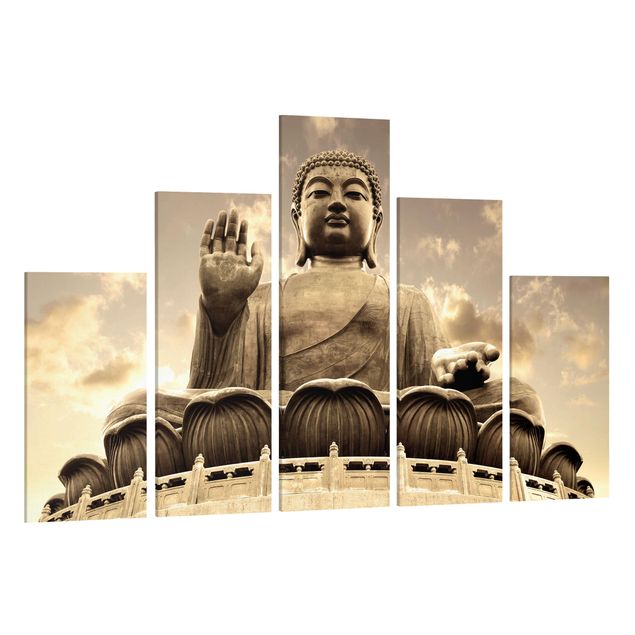Bilder für die Wand Großer Buddha Sepia