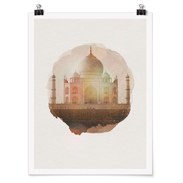 Poster kaufen Wasserfarben - Taj Mahal