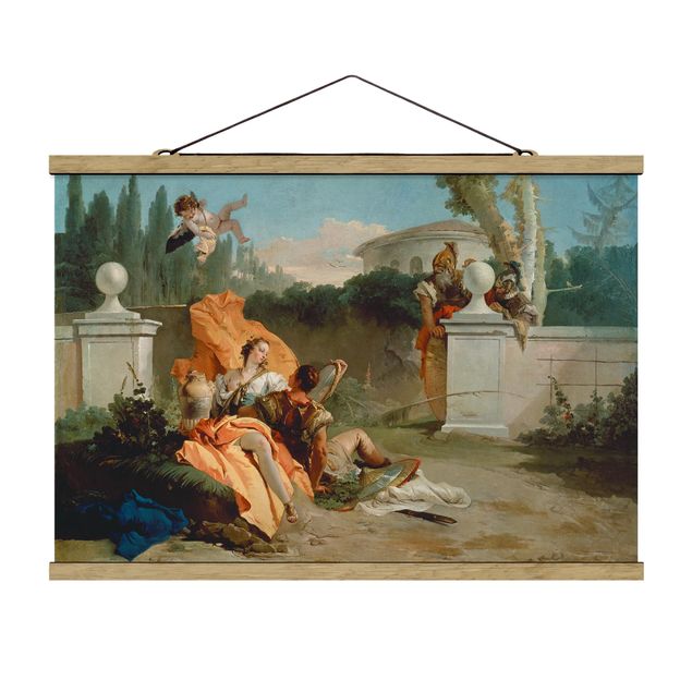 Stoffbilder mit Holzleisten Giovanni Battista Tiepolo - Rinaldo und Armida