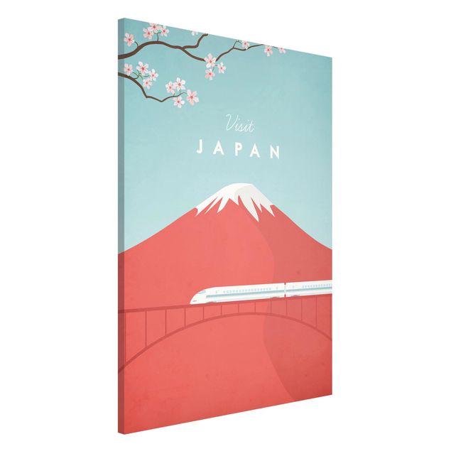 Magnettafel Blumen Reiseposter - Japan