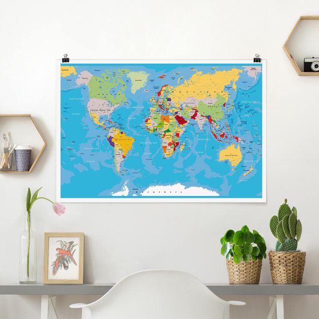 Weltkarte Poster The World´s Countries