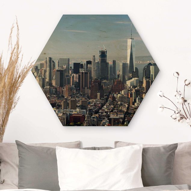 Moderne Holzbilder Blick vom Empire State Building