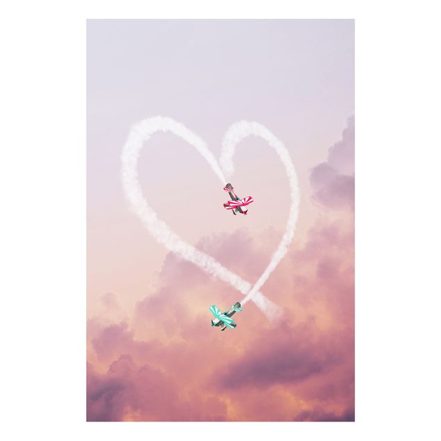 Bilder für die Wand Herz mit Flugzeugen