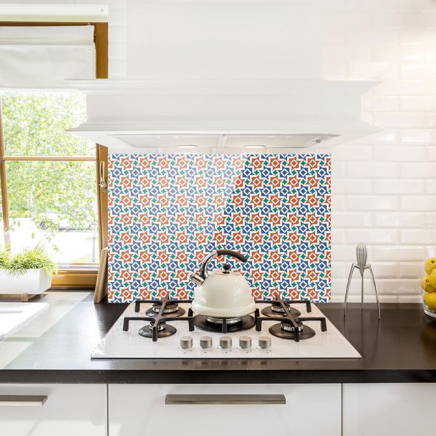 Spritzschutz Küche Fliesenoptik Alhambra Mosaik mit Fliesenoptik