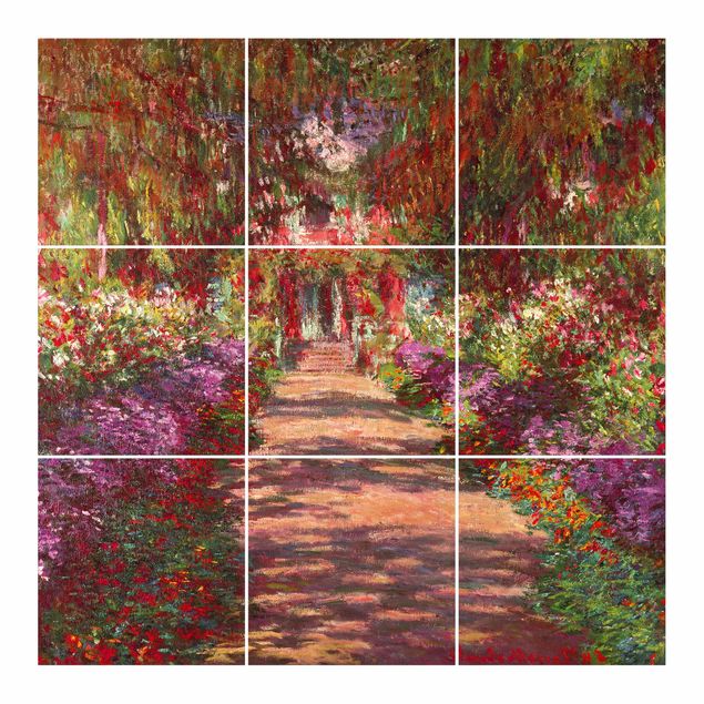 Fliesenbilder Claude Monet - Weg in Monets Garten in Giverny