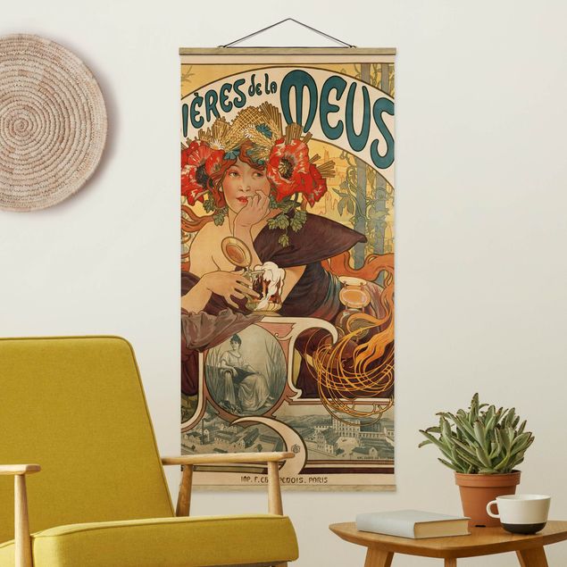 Art Deco Bilder Alfons Mucha - Plakat für La Meuse Bier