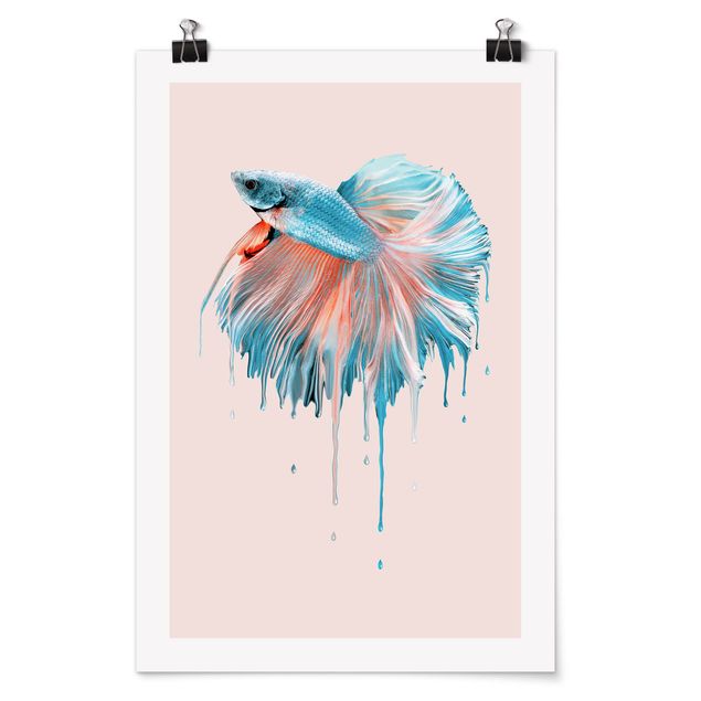 Poster Tiere Schmelzender Fisch