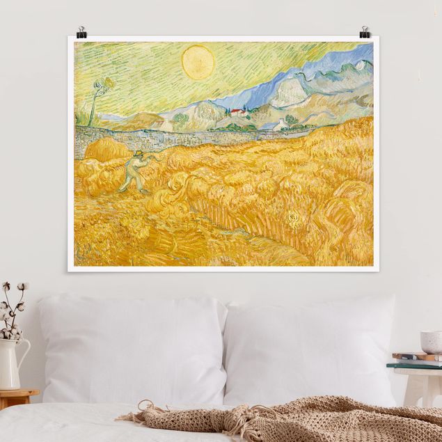 Kunstdrucke Impressionismus Vincent van Gogh - Kornfeld mit Schnitter