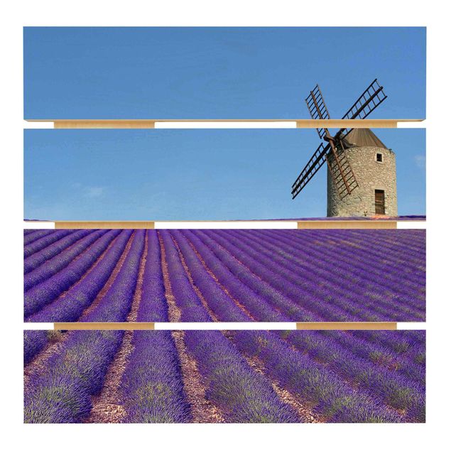 Bilder auf Holz Lavendelduft in der Provence