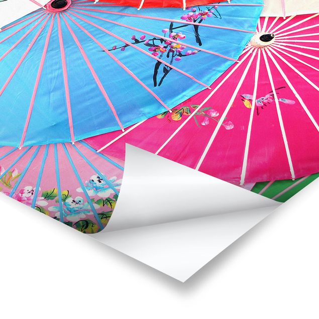Poster - Chinese Parasols - Quadrat 1:1