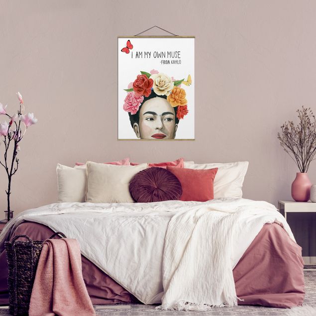 Stoffbilder mit Holzleisten Fridas Gedanken - Muse