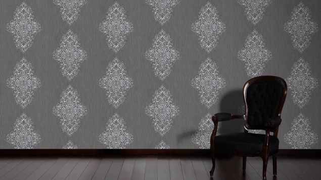 Tapeten mit Muster Architects Paper Luxury wallpaper in Grau Metallic - 319454