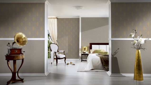 Fototapete modern Architects Paper Luxury wallpaper in Beige Metallic - 319463