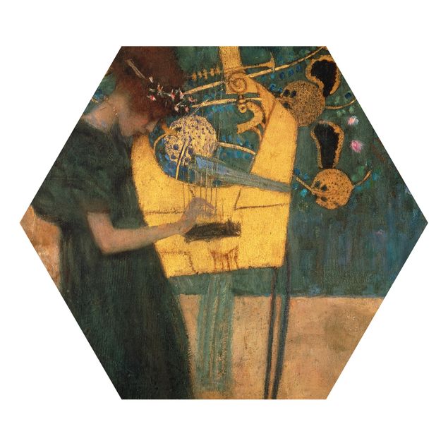 Bilder Hexagon Gustav Klimt - Die Musik