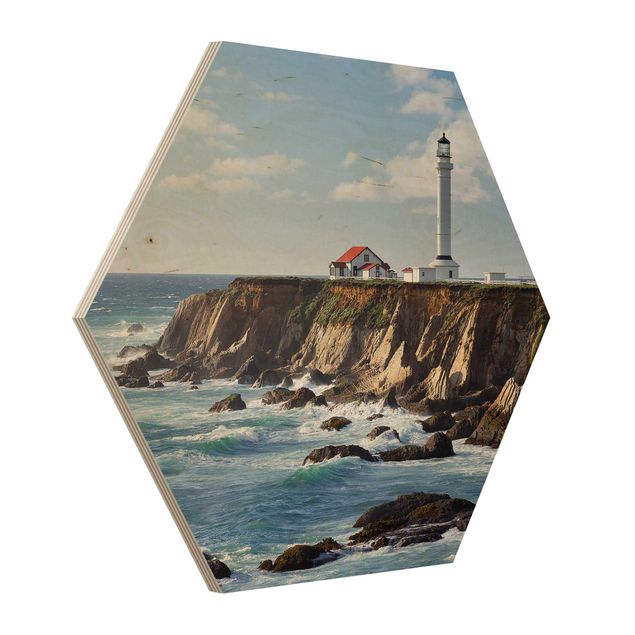 Wandbild Holz Point Arena Lighthouse Kalifornien