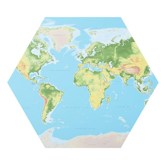 Hexagon Bild Forex - Physische Weltkarte
