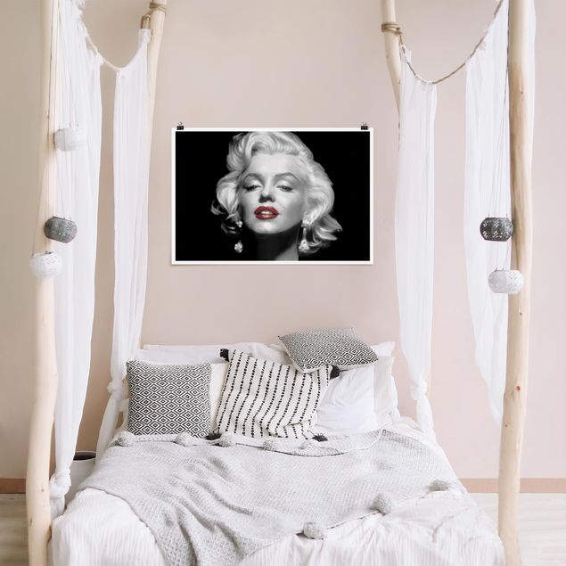 Schöne Wandbilder Marilyn mit roten Lippen