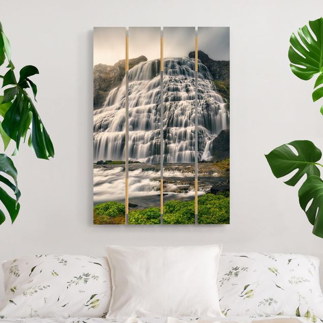 Holzbilder Landschaften Dynjandi Wasserfall