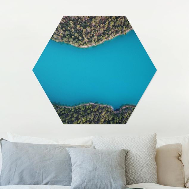 Bilder für die Wand Luftbild - Tiefblauer See