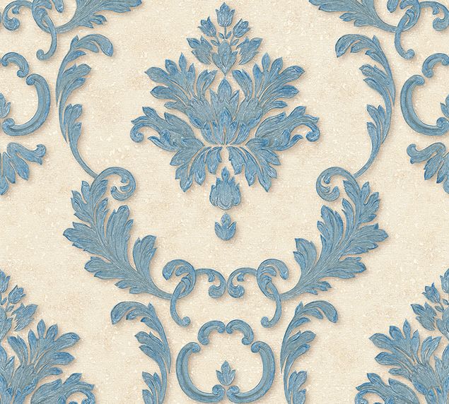 Tapete Architects Paper Luxury wallpaper in Blau Creme Metallic - 324222