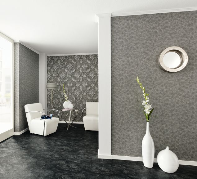 Tapeten mit Muster Architects Paper Luxury wallpaper in Grau Metallic - 324225