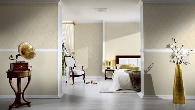 Tapeten beige Architects Paper Luxury wallpaper in Creme Metallic - 324233