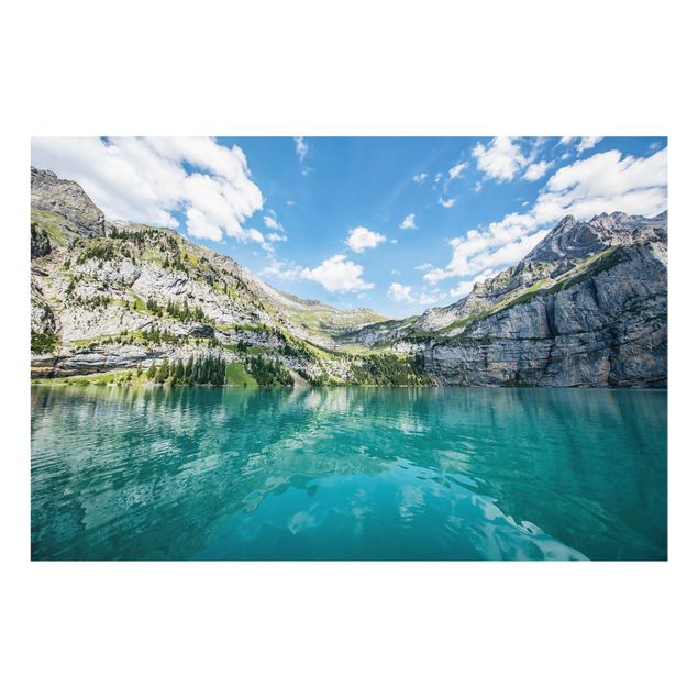 Spritzschutz Glas - Traumhafter Bergsee - Querformat 3:2