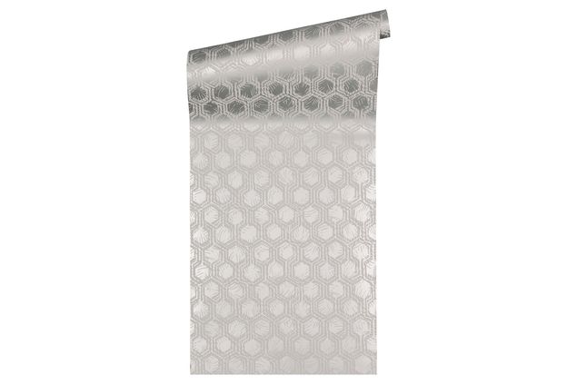 Tapeten mit Muster Architects Paper Alpha in Beige Metallic - 333272