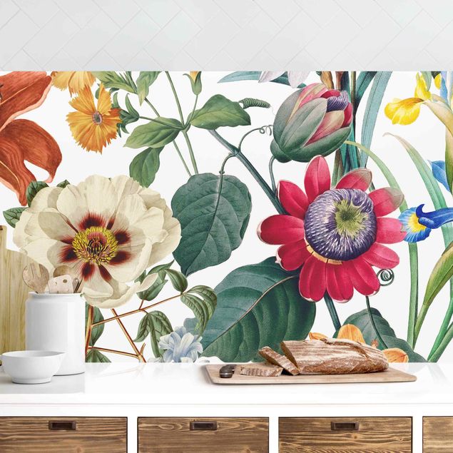 Küchenrückwände Platte Farbenfrohe Blumenpracht