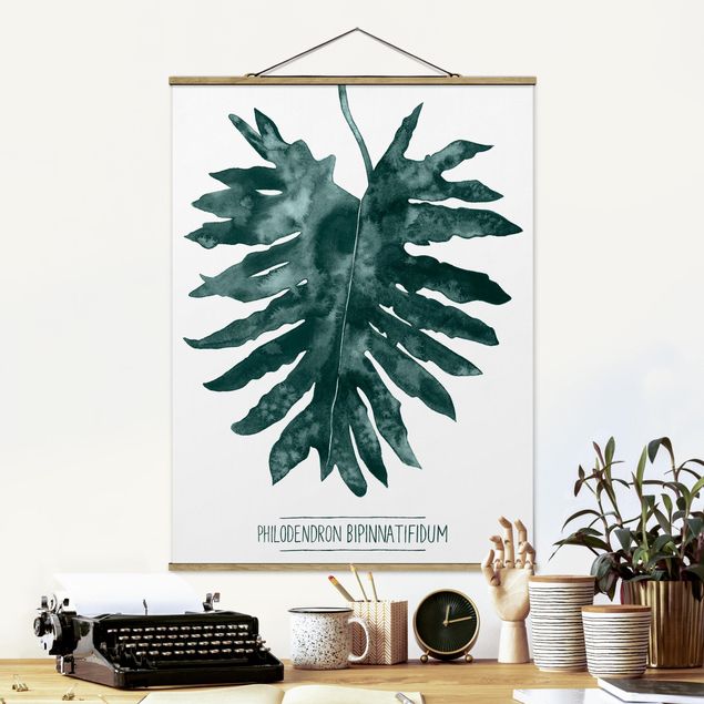 Bilder für die Wand Smaragdgrüner Philodendron Bipinnatifidum
