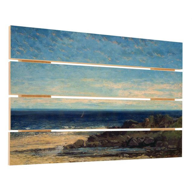 Holzbilder Gustave Courbet - Blaues Meer