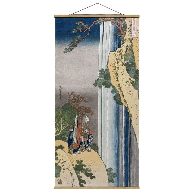Wandbilder Kunstdruck Katsushika Hokusai - Der Dichter Rihaku