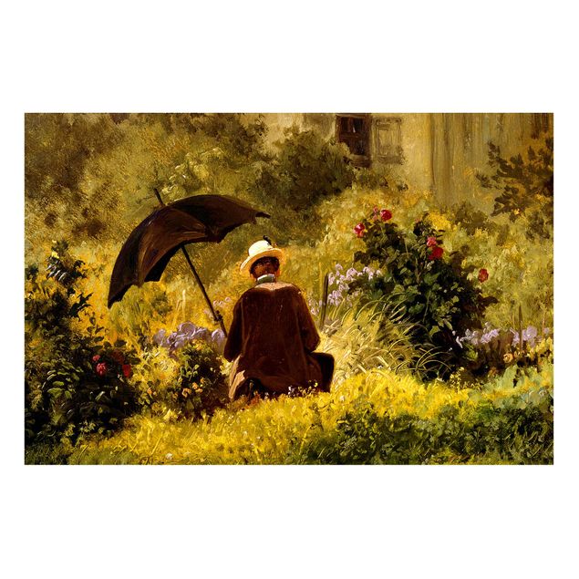 Bilder Romantik Carl Spitzweg - Der Maler im Garten