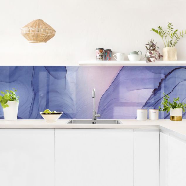 Küchenrückwand abstrakt Meliertes Violett