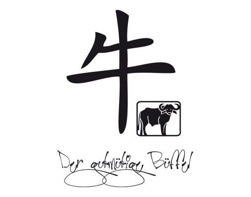 Wandtattoo No.UL778 Chinesisches Tierkreiszeichen Büffel