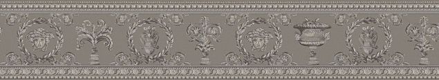 Tapeten Versace wallpaper Versace 3 Vanitas in Beige Grau Metallic - 343053