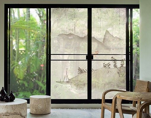 Fensterfolie - XXL Fensterbild No.MW8 Japanische Stille - Fenster Sichtschutz