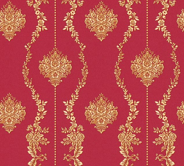 Tapeten A.S. Création Château 5 in Gelb Metallic Rot - 344932