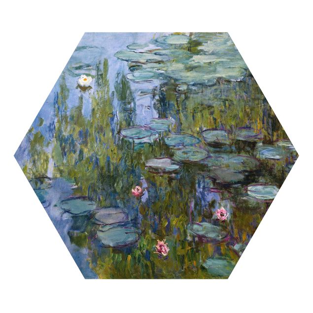 Bilder Hexagon Claude Monet - Seerosen (Nympheas)