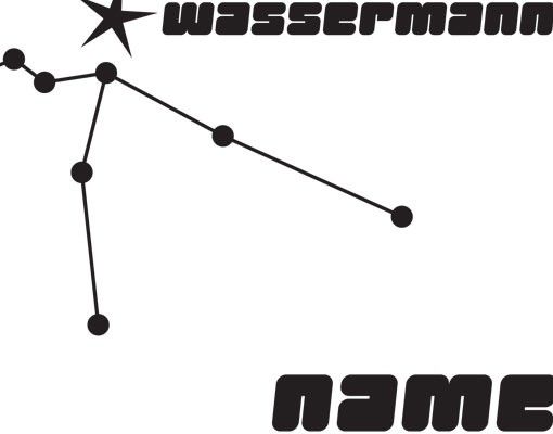 Wunschtext Wandtattoo No.UL804 Wunschtext Sternbild Wassermann