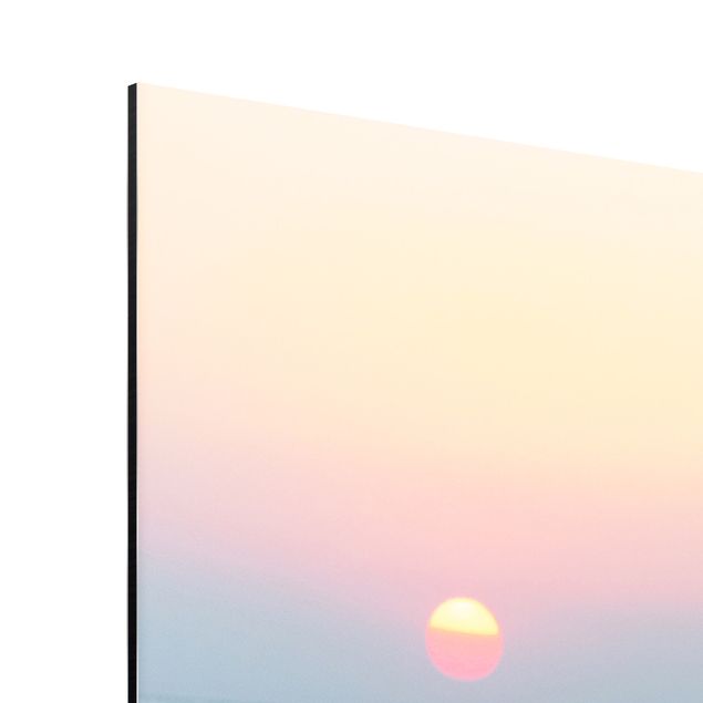 Aluminium Print gebürstet - Sonnenuntergang am Meer - Querformat 3:4